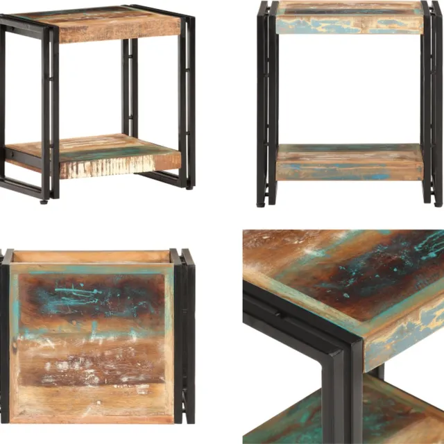 vidaXL Bijzettafel - 40x30x40 - cm - massief - gerecycled - hout Meerkleurig
