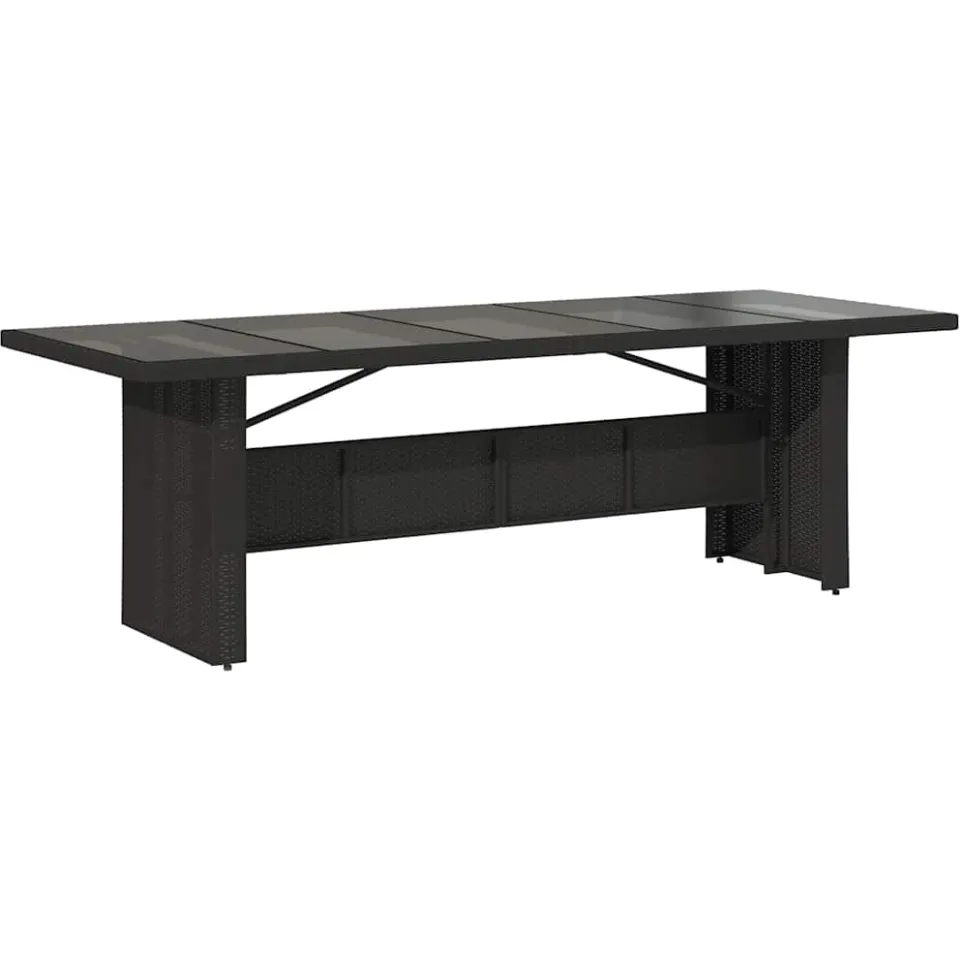 vidaXL 11-delige Bistroset met kussens poly rattan zwart, foto 4