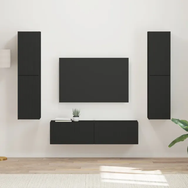 vidaXL Tv-meubelset 6 st 31 x 30 x 60 cm Zwart, foto 2