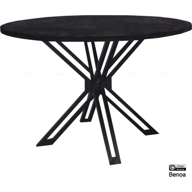 Benoa Ronde Eettafel Yana mangohout 150 cm - Zwart