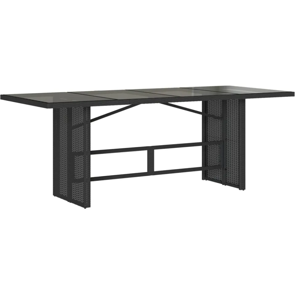 vidaXL 9-delige Tuinset poly rattan zwart, foto 2