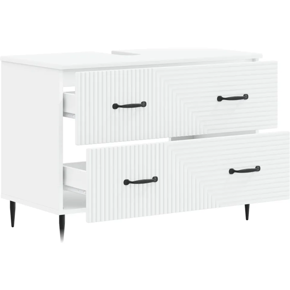 vidaXL Badkamer wastafelkast HAARLEM Wit 82 x 41 x 58,5 cm