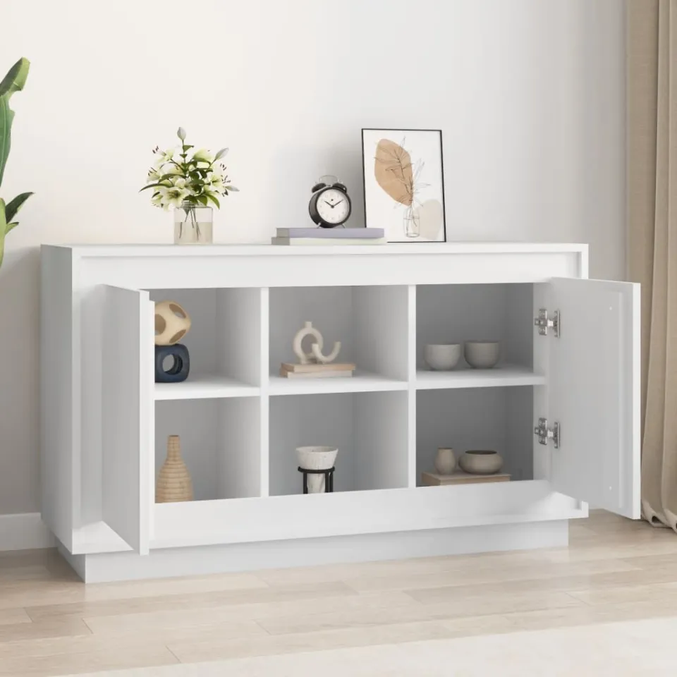 vidaXL Dressoir 102x35x60 cm bewerkt hout wit, foto 2