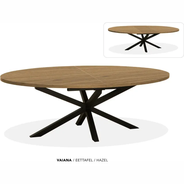 Maxfurn Ovale uitschuiftafel 220/280 | Zeer krasvast | Kleur: Hazel