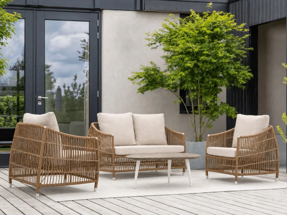 Manifesto Furniture Manifesto Ortello/ROUGH-K stoel-bank loungeset 4-delig 4-zits taupe, foto 2