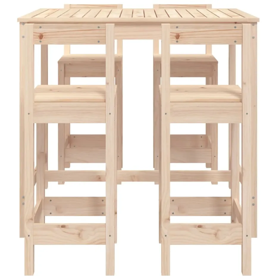 vidaXL 5-delige Barset massief grenenhout bruin, foto 4