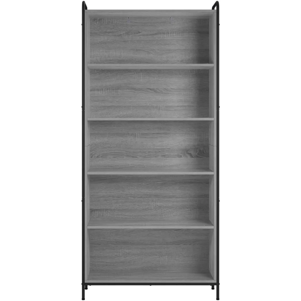 vidaXL Boekenkast 55,5 x 33 x 174 cm Bewerkt hout Grijs Sonoma