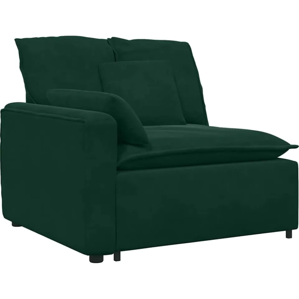 vidaXL Modulaire bank met kussens donkergroen groen, foto 2