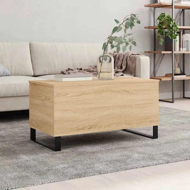 vidaXL Salontafel 90x44,5x45 cm bewerkt hout sonoma eikenkleurig, foto 2