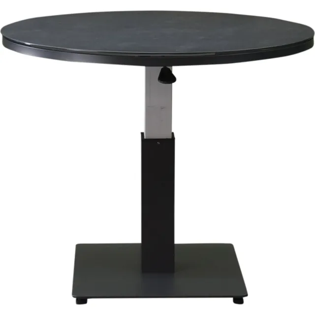 AVH-Collectie San Sebastian lounge dining tuintafel 90 cm rond H50,5-H75 cm in hoogte verstelbaar antraciet
