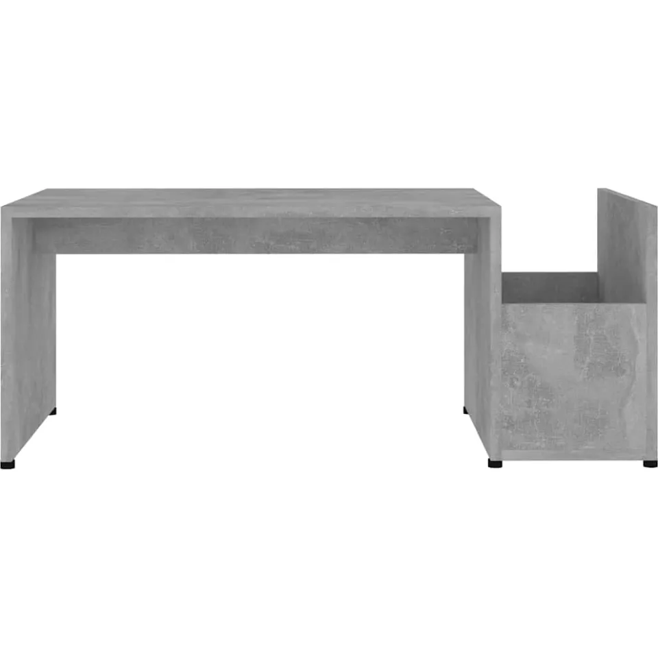 vidaXL Salontafel 90x45x35 cm bewerkt hout betongrijs