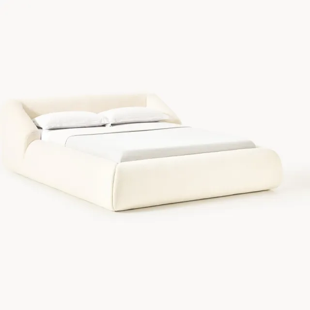 Westwing Collection Gestoffeerd teddy bed Sofia Wit