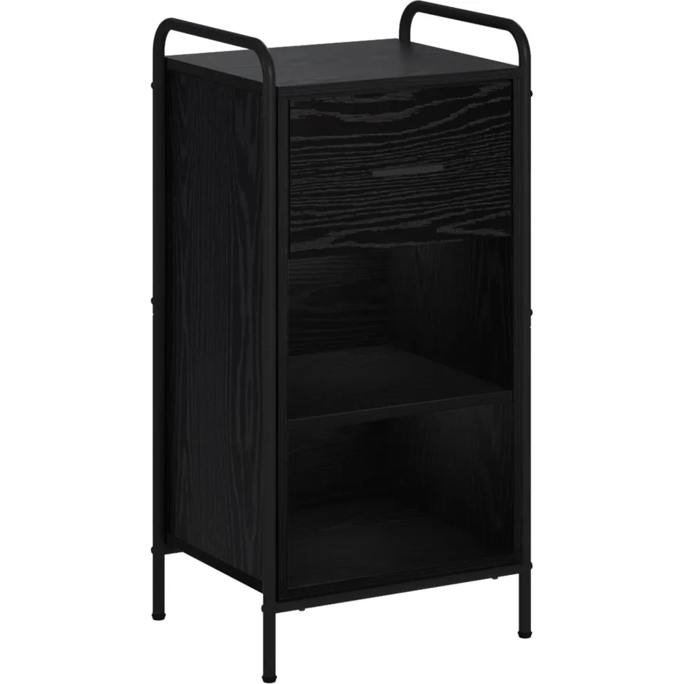 vidaXL Dressoir Zwart eiken 97 x 33 x 81 cm Bewerkt hout, foto 3