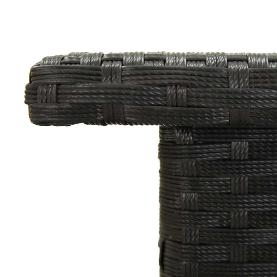 vidaXL Theetafel 50x50x47 cm poly rattan zwart, foto 3