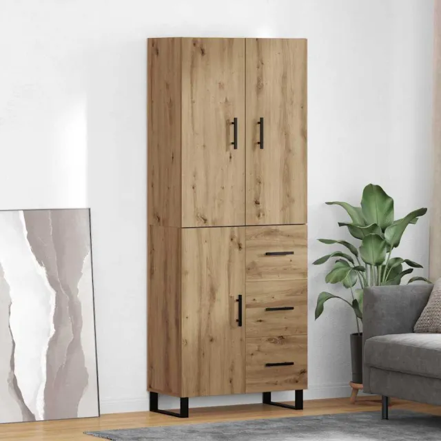 vidaXL Hoge kast 2 st Artisan Eiken 69,5 x 34 x 180 cm, foto 2