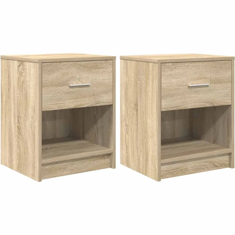 vidaXL Nachtkastjes 2 st met lade 40x34x50 cm sonoma eikenkleurig, foto 3