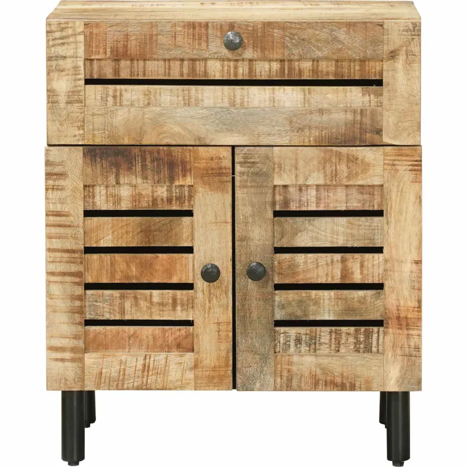 vidaXL Nachtkastje Naturel 50 x 33 x 60 cm Massief Mango Hout, foto 4