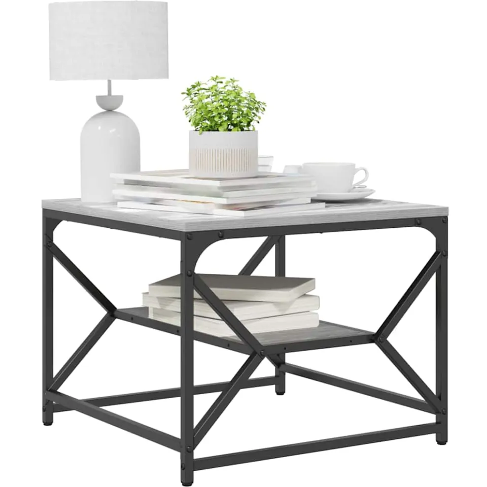 vidaXL Salontafel Grijs Sonoma 51 x 50 x 40 cm, foto 3