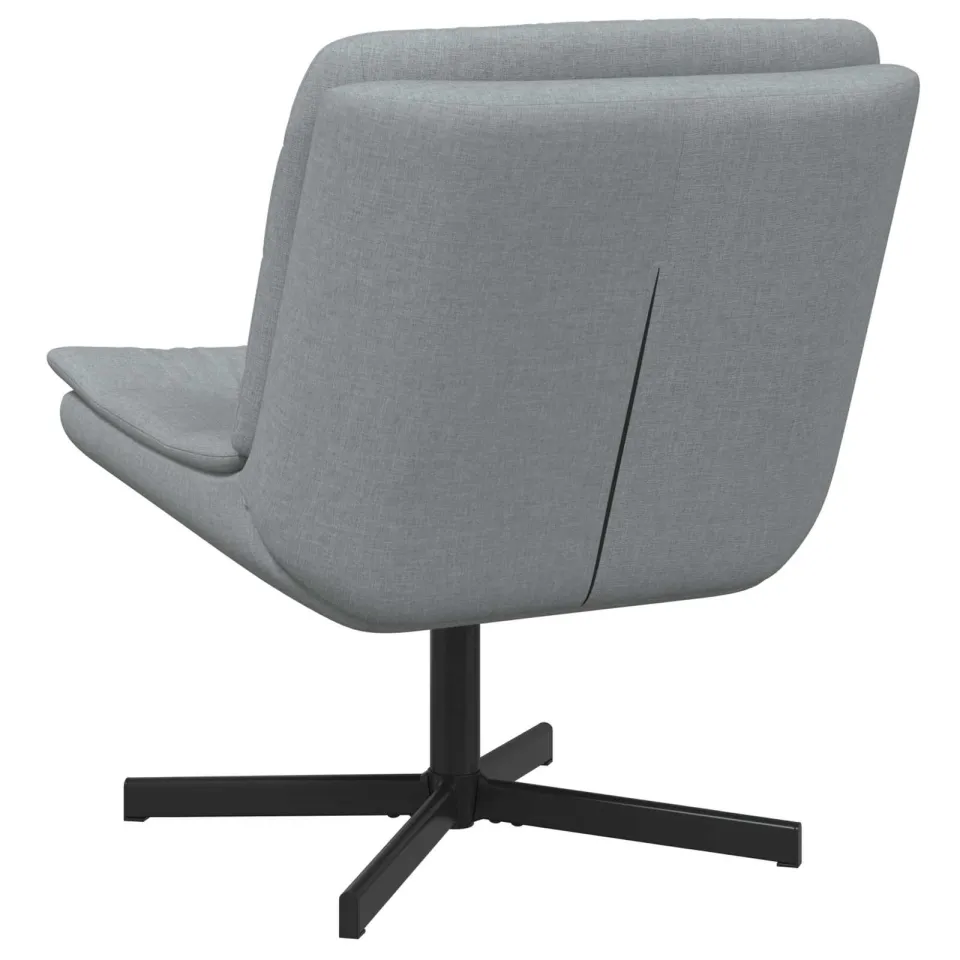 vidaXL Draaistoel Lichtgrijs 63 x 75 x 76 cm Stof grijs, foto 4
