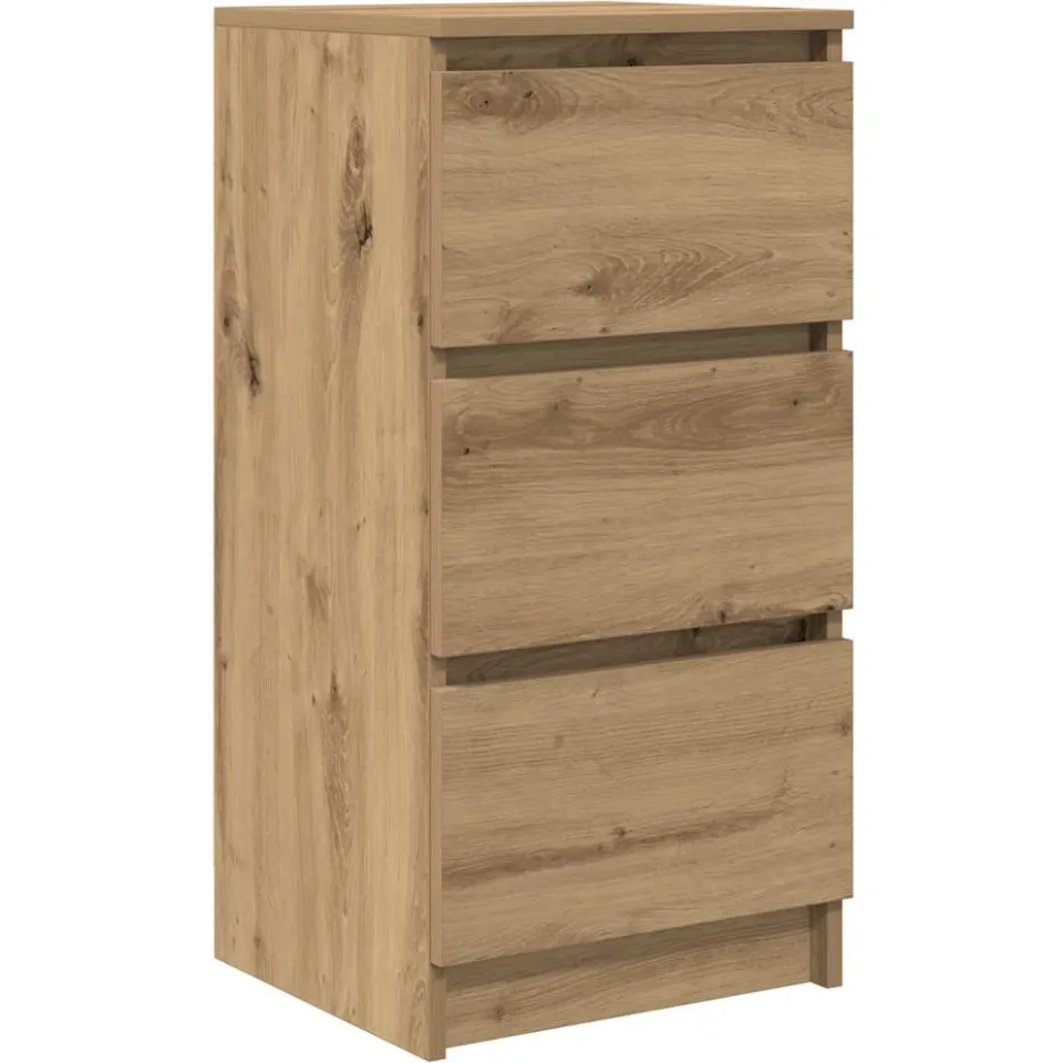 vidaXL Dressoir 37,5x35x76 cm bewerkt hout artisanaal eikenkleurig Bruin