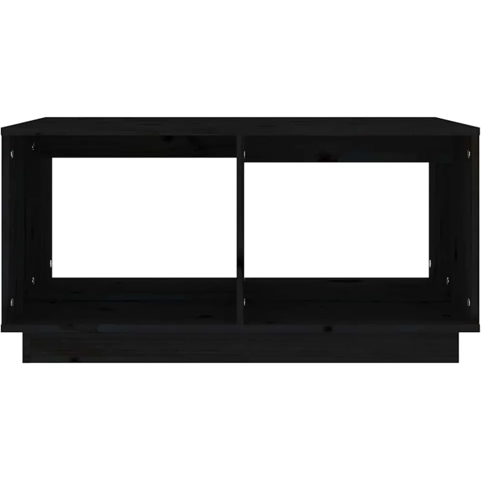 vidaXL Salontafel 80x50x40 cm massief grenenhout zwart, foto 4