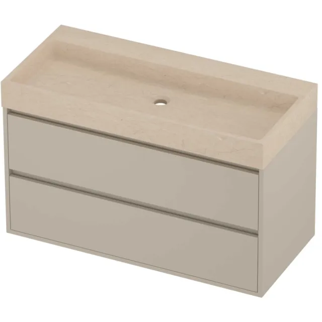 Proline Evoli Badmeubelset Hardsteen Loft 100x46x62 cm Sand Stone Soft Linen Beige