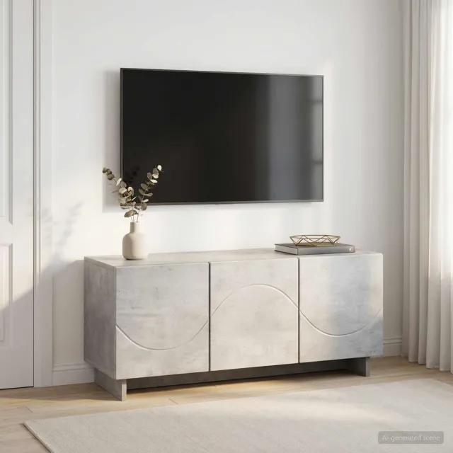 vidaXL tv-meubel 90 x 34,5 x 40 cm Betongrijs Bewerkt hout