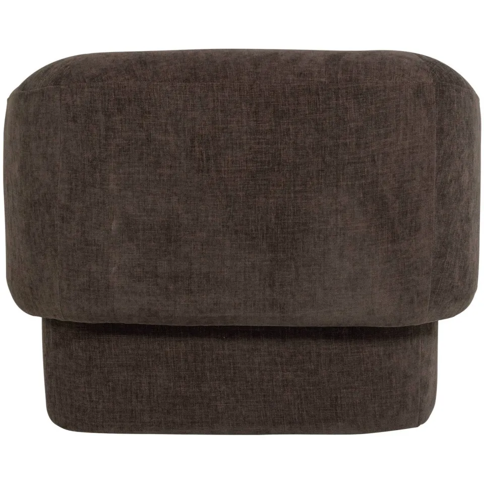 WOOOD Moru Fauteuil - Chenille - Donkerbruin - 83x90x71, foto 2