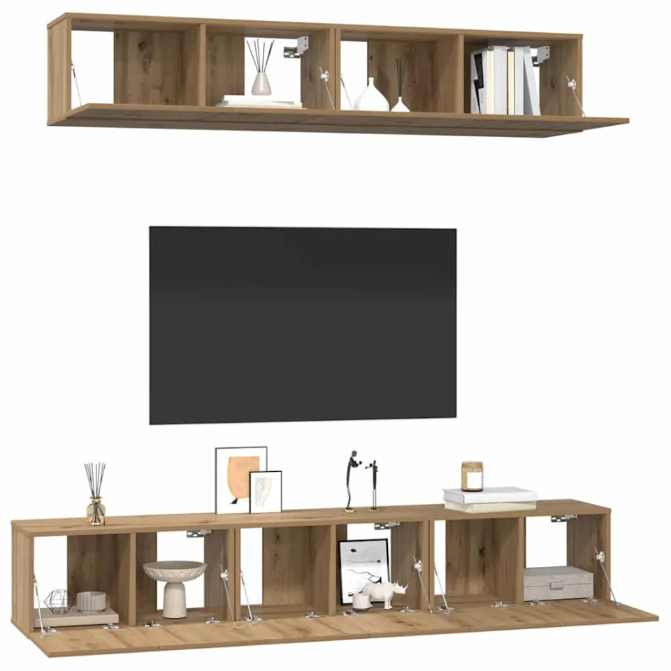 vidaXL Tv-meubelset 5 st 80 x 30 x 30 cm Artisan Eiken, foto 3