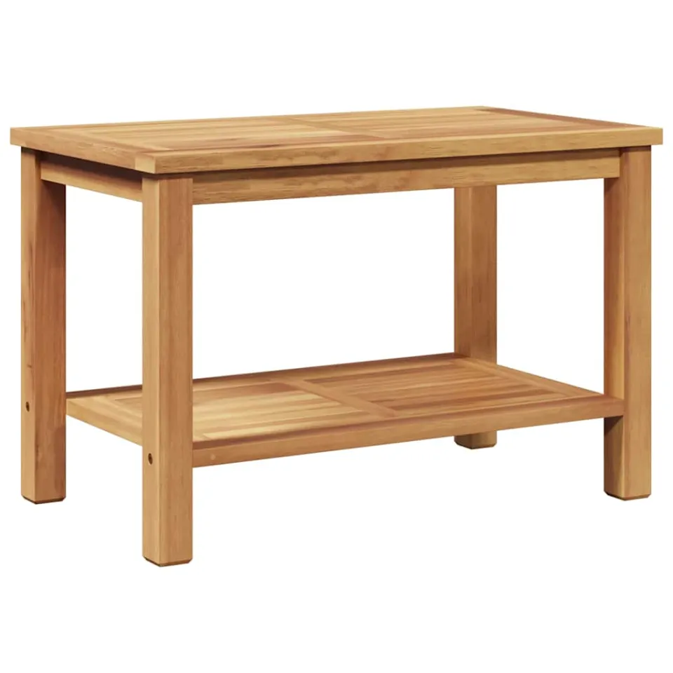 vidaXL Salontafel met opslag Bruin 70 x 40 x 45 cm Massief Teakhout, foto 3