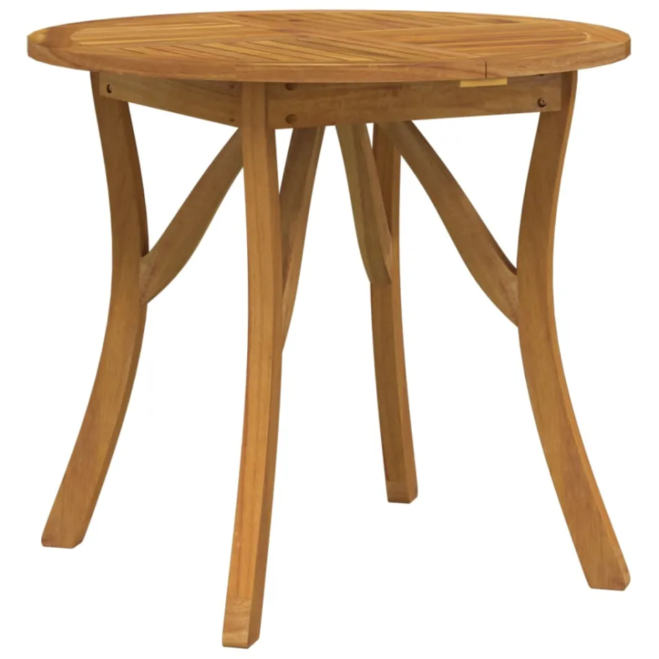 vidaXL Tuintafel Ø 85 cm massief acaciahout bruin, foto 3