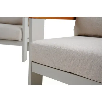 Central Park - Praxis Eigen Merk Central Park Loungeset Naxos - Aluminium/polyester - Beige - 5 Personen, foto 5