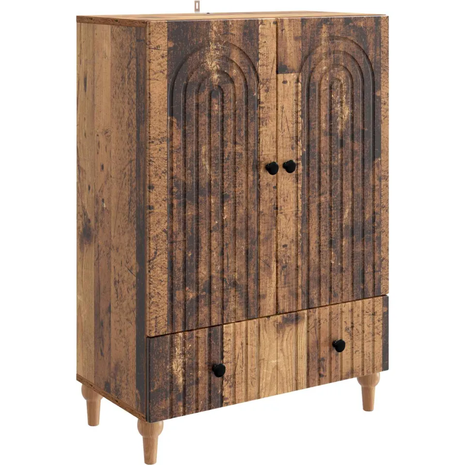 vidaXL Dressoir Oud hout 66 x 34,5 x 95 cm Bewerkt hout Bruin