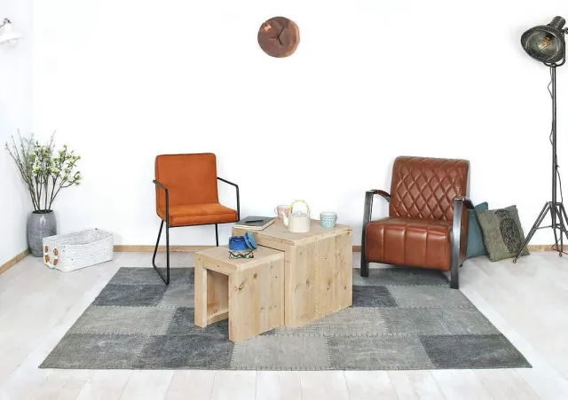 NordXL Steigerhouten salontafel Fleming duomodel