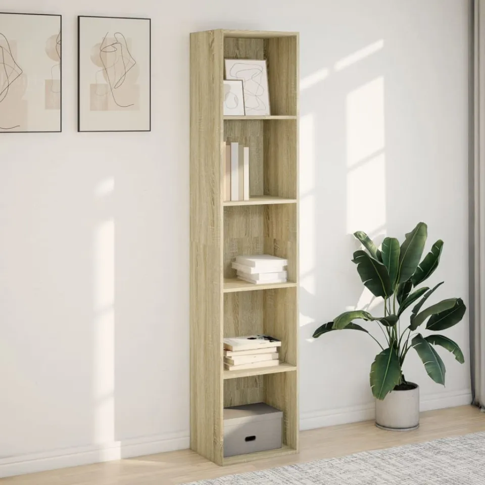 vidaXL Boekenkast 40x30x189 cm bewerkt hout sonoma eikenkleurig, foto 2