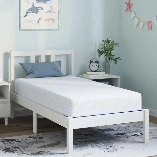 vidaXL Matras Wit en Blauw 80 x 160 cm Jacquard stof
