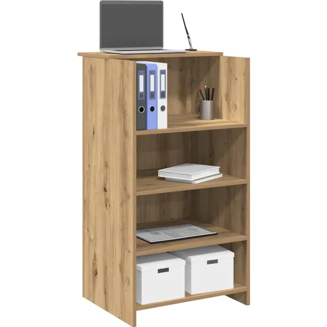 vidaXL Receptiebalie 55x50x103,5 cm bewerkt hout artisanaal eikenkleur Bruin