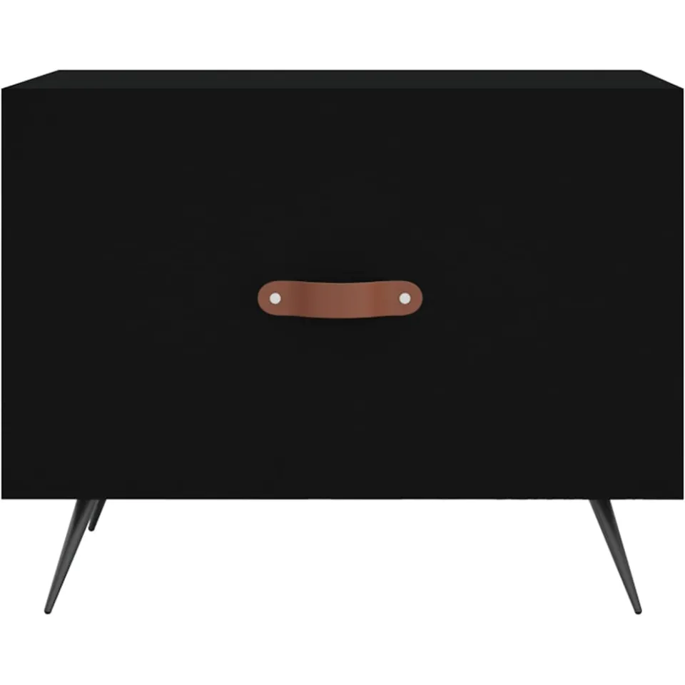 vidaXL Salontafels 2 st 50x50x40 cm bewerkt hout zwart, foto 4