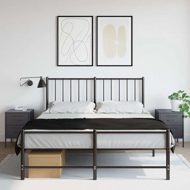 vidaXL Nachtkastjes 2 st 36x39x50,5 cm staal antracietkleurig, foto 2