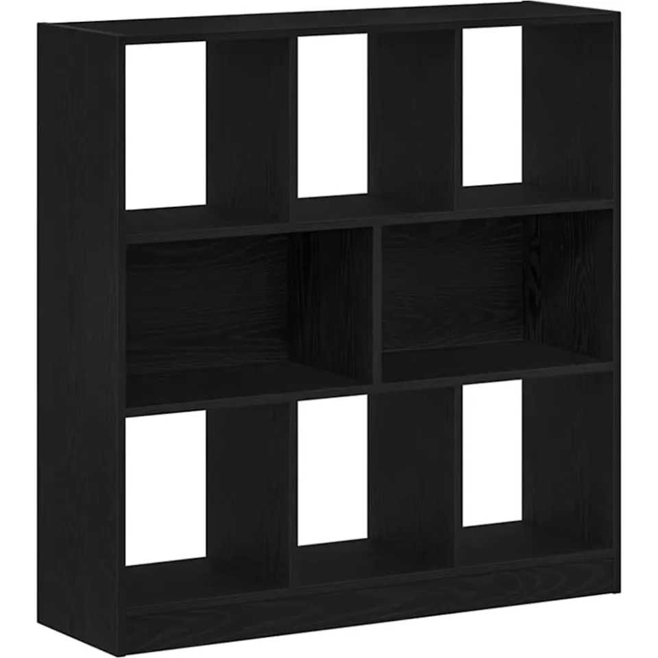 vidaXL Boekenkast 97,5x29,5x100 cm spaanplaat zwart eikenkleurig