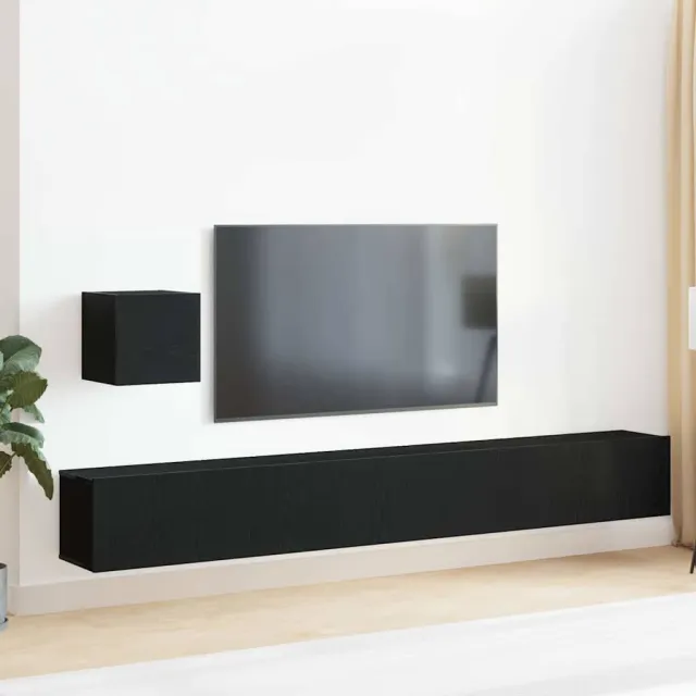 vidaXL Tv-meubelset 4 st Zwart Eiken, foto 2