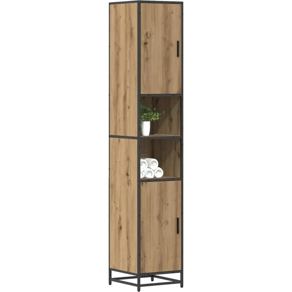 vidaXL Badkamermeubelset Artisan Eiken 35 x 37,5 x 188,5 cm Bruin