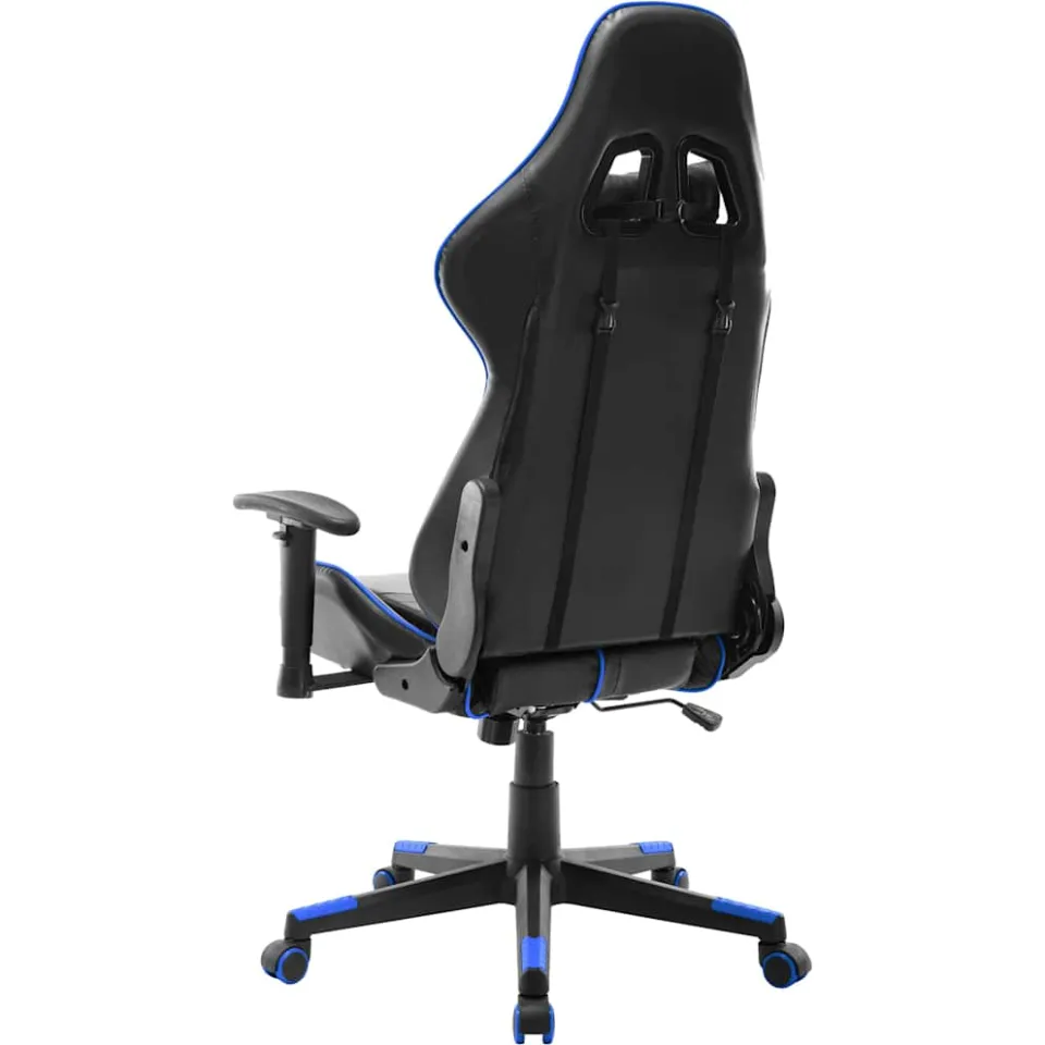 vidaXL Gamestoel kunstleer zwart en blauw, foto 2
