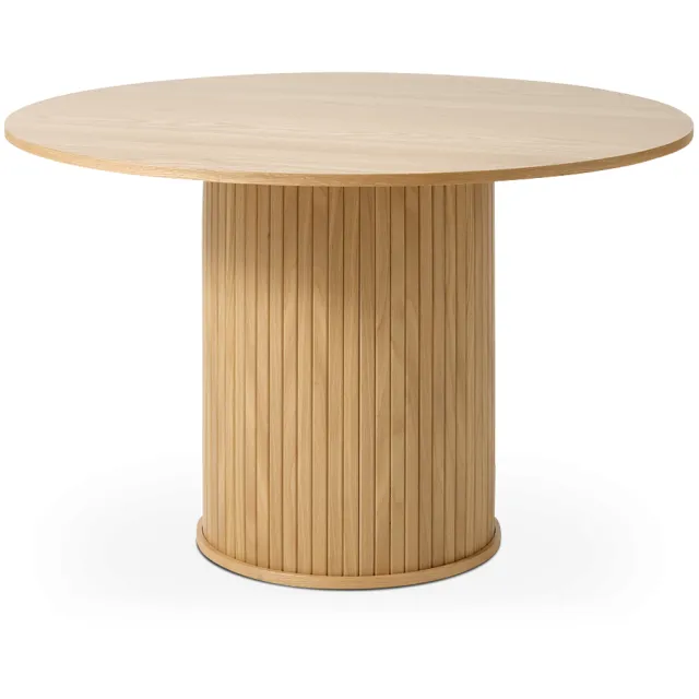 Olivine Lenn houten eettafel naturel - Ø 120 cm Bruin