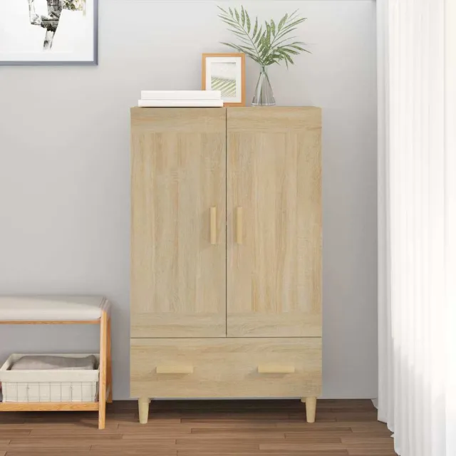 vidaXL Hoge kast 70x31x115 cm bewerkt hout sonoma eikenkleurig, foto 2