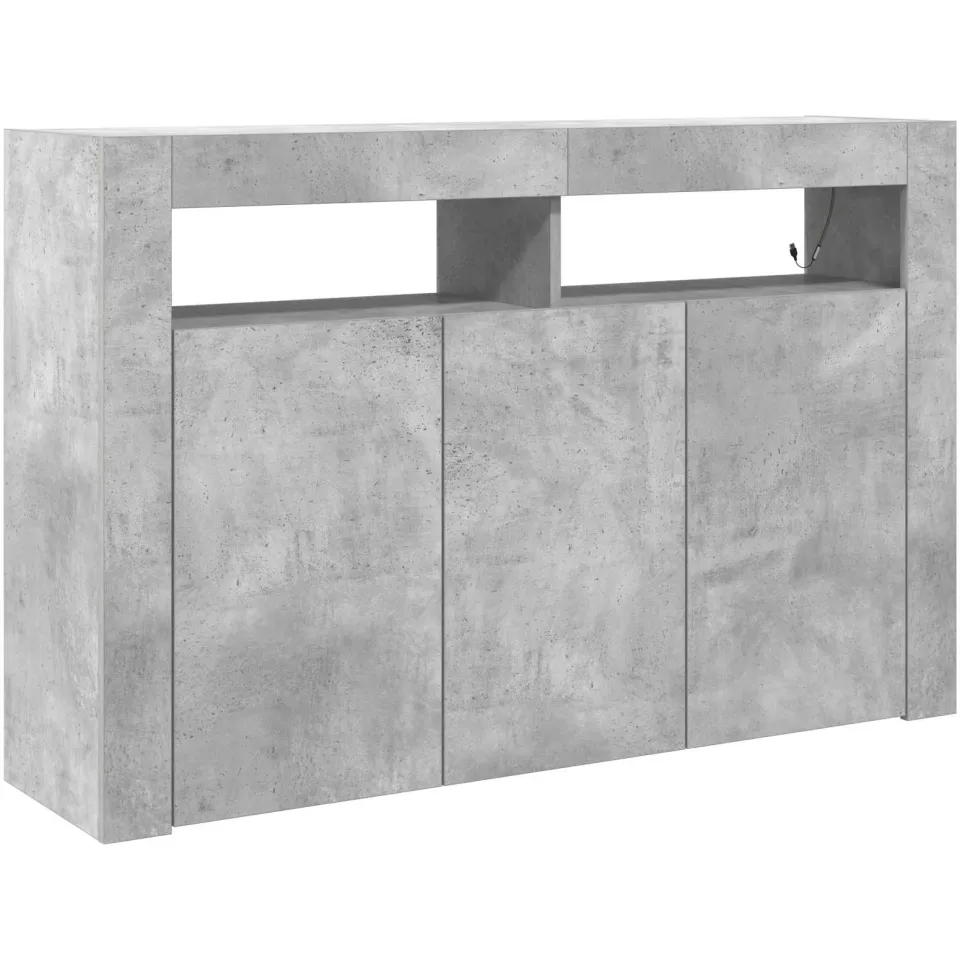 vidaXL Dressoir Betongrijs 116 x 30 x 75 cm Bewerkt hout