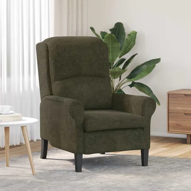 vidaXL Fauteuil Leger groen Nep Leer