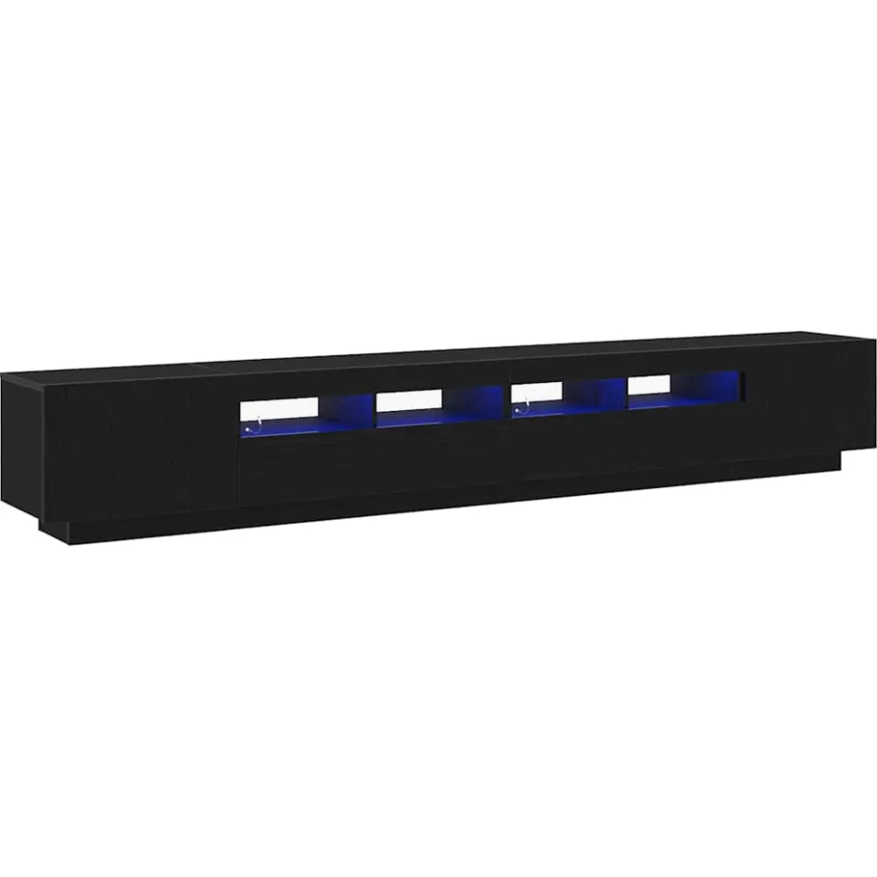 vidaXL Tv-meubelset 3 st 260 x 35 x 40 cm Zwart