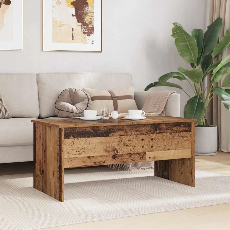 vidaXL Salontafel Oud Hout 102 x 50,5 x 46,5 cm Bewerkt hout bruin, foto 3