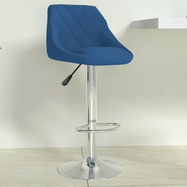 vidaXL Barkruk fluweel blauw, foto 2